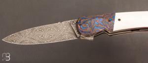   Couteau  "  Prototype " Zircuti et ivoire de phacochère par Florian Keller