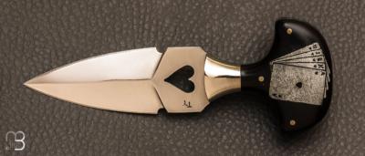 Couteau " Push Dagger " micarta avec Scrimshaw par Tommy Tomlinson