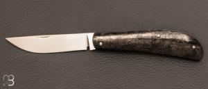 Couteau "  slipjoint  " RWL34 et fibre de carbone par Honoré Vilain