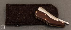    Couteau " Razoir Sheffield " custom par Alex Dubois - Bois de rose et lame en C130