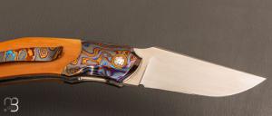  Couteau " Rocket " custom de Stéphane Sagric - Micarta Westinghouse et ZircuTi