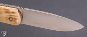   Couteau " Saint Guilhem " de Robert Beillonnet - Ivoire de mammouth et RWL34