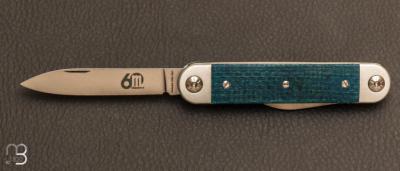 Couteau Sessantesimo 2 pièces micarta bleu 195.MCB par Maserin