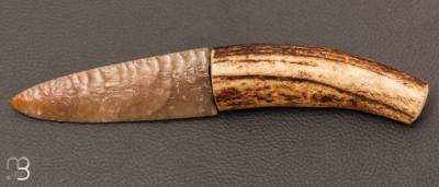 Couteau Silex et bois de cerf par Kévin Chartier