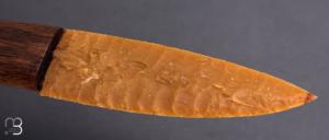 Couteau " Silex caramel et chêne " par Kévin Chartier