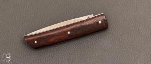  Couteau   "  Slipjoint " par Nicolas Couderc - bois de fer et lame en RWL34