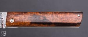  Couteau "Snard Cristal Steel" par Fabien Servant - L'Olonnois - bois de fer d'Arizona