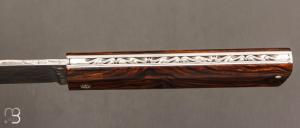  Couteau " Snard Cristal Steel " par Tom Fleury - bois de fer d'Arizona