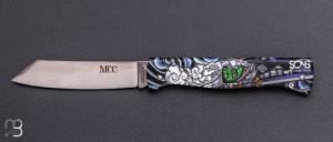 Couteau Douk-Douk "Sons of Douk-Douk®" lame Higonokami thème Art Japonais Oni