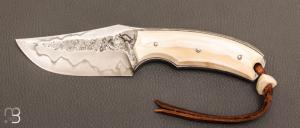 Couteau " Sparus  " fixe forgé par Guy Poggetti - Phacochère et C105