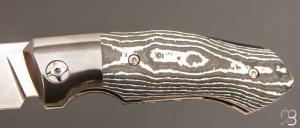    Couteau " Spike " de collection par Olivier Ouertal - Fatcarbon / Zirconium et RWL34