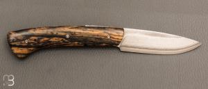   Couteau  " St Niz " piémontais de poche de Sylvain Petit - Les Couteaux du Mitou - Ebène royal