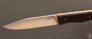  Couteau de poche Tedesco par Adrien Giovaninetti - Bois de fer