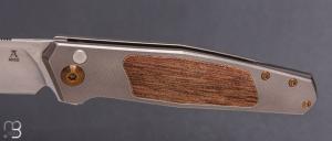   Couteau " Toko" flipper de Jens Anso - Titane/Micarta et RWL34