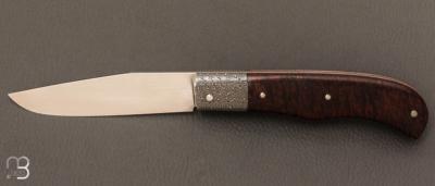 Couteau " Tony " custom de Anthony Brochier - Gidgee et lame en RWL34