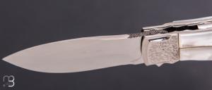   Couteau " Tou " liner-lock custom par Koji Hara - Nacre blanche