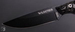   Couteau " Troll Toxifié " fixe par Wildsteer - Pakkawood noir et lame en 14c28