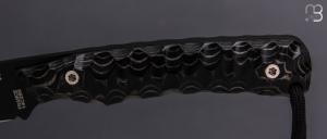   Couteau " Troll Toxifié " fixe par Wildsteer - Pakkawood noir et lame en 14c28