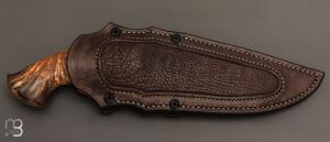  Couteau " Tsavo " de Samuel Lurquin - Acier U10A et bouleau flammé