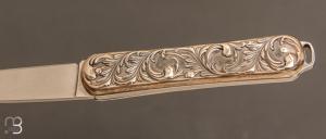    Couteau " Vulpis " de poche Fox - Argent et lame en M390 - Ed limitée 300 exemplaires