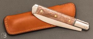 Couteau " Yssingeaux " par Romain Alvarez - Os de girafe et lame en RWL34