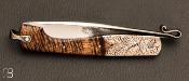 Couteau artisanal Alpin "Chassepot 1860" koa ondé de Guillaume Antoniucci