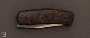  Couteau  "  Liner-lock " custom par Guy Poggetti -Fibre de carbone et elmax