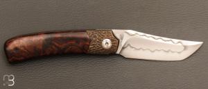   Couteau  " custom " par Guy Poggetti - Bois de fer et lame en acier C130