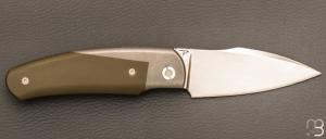    Couteau " custom " pliant de David Lespect - G10 / Titane et RWL34