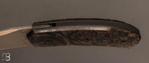  Couteau " custom " par Guy Poggetti - Loupe d'orme stabilisée et Elmax