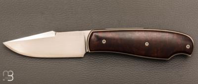   Couteau " custom " pliant de David Lespect - Ironwood et C105