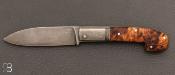 Couteau de poche à cran carré - Erable stabilisé - Pierre Henri Monnet