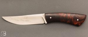   Couteau droit par Nicolas Mestrallet - Atelier du couteau de Vaunaveys - Acier C130 et bois de fer