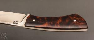   Couteau droit par Nicolas Mestrallet - Atelier du couteau de Vaunaveys - Acier C130 et bois de fer