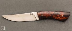   Couteau droit par Nicolas Mestrallet - Atelier du couteau de Vaunaveys - Acier C130 et bois de fer
