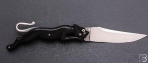   Couteau " Panthère lock-back " custom par Jérôme Lamic - Ebène et nacre