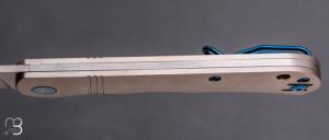   Couteau "slipjoint sheepfoot" par Dreamtech - Titane et lame en VG10 - D4453TG