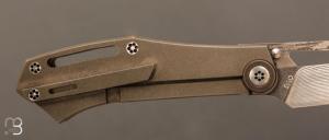   Couteau  "  DAO frame lock " custom par Torpen Knives - Jérôme Hovaere - Titane et Damax™