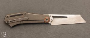    Couteau  "  DAO frame lock " custom par Torpen Knives - Jérôme Hovaere - Titane et Damax™