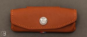Etui couteau cuir Pérou par Max Capdebarthes 10 / 11 cm