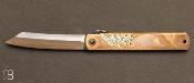 Couteau Japonais Higonokami gravé par Mali Irie n°2 Grande Vague