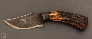  Couteau " Hunter " Semi intégral custom fixe de Samuel Lurquin - Cerf Sambar et W2