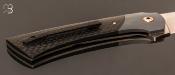 Couteau " Liner-Lock " pliant par Thierry Chevron - Lightning Strike Carbon Fiber et RWL-34