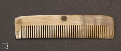 Peigne Le Gentleman de poche pour barbe Corne