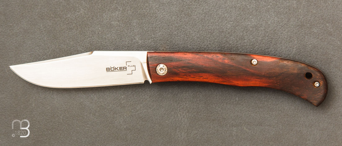 Wood Slack folding knife by Raphaël Durand 01BO069