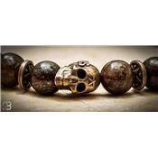 Bracelet Sonora Bronzite Skull Laiton LSOBB1