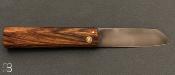 Couteau de poche L'Okto en zébrano par Frédéric Maschio