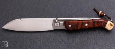   Couteau " Bohémien T-Lock " par Tony Ruot - Bois de fer et RWL34