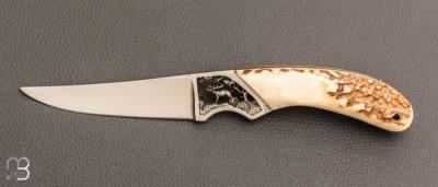  Couteau droit par Charles Roulin - Cerf