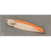 Couteau K2 système K-LOCK - Décor racing par Roger Orfèvre - Bois de rose